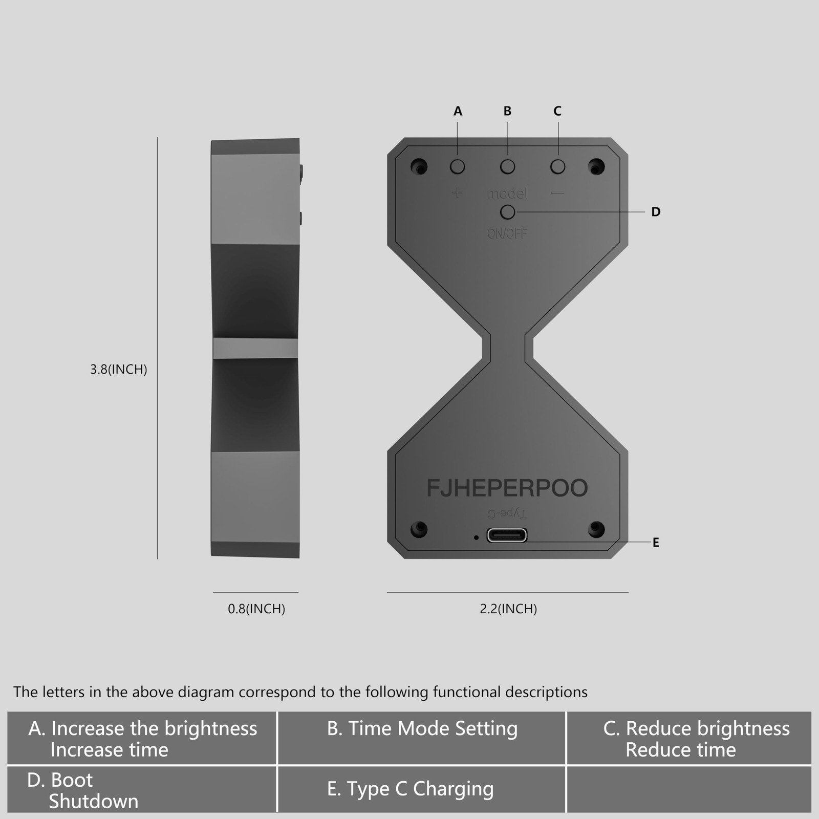 LED Digital Hourglass Timer