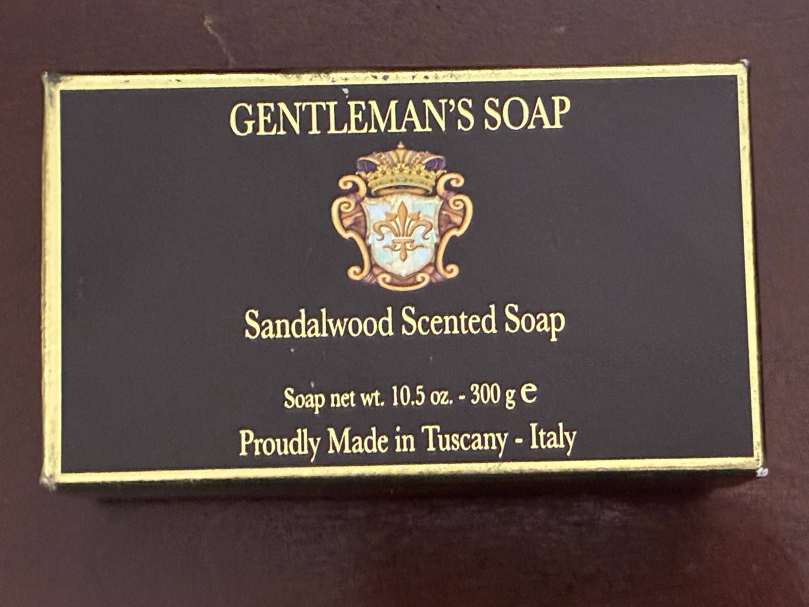 NEW In BOX Gentleman's Soap Sandalwood MEN's Italian Sapone 10.5 Oz Bar Tuscany