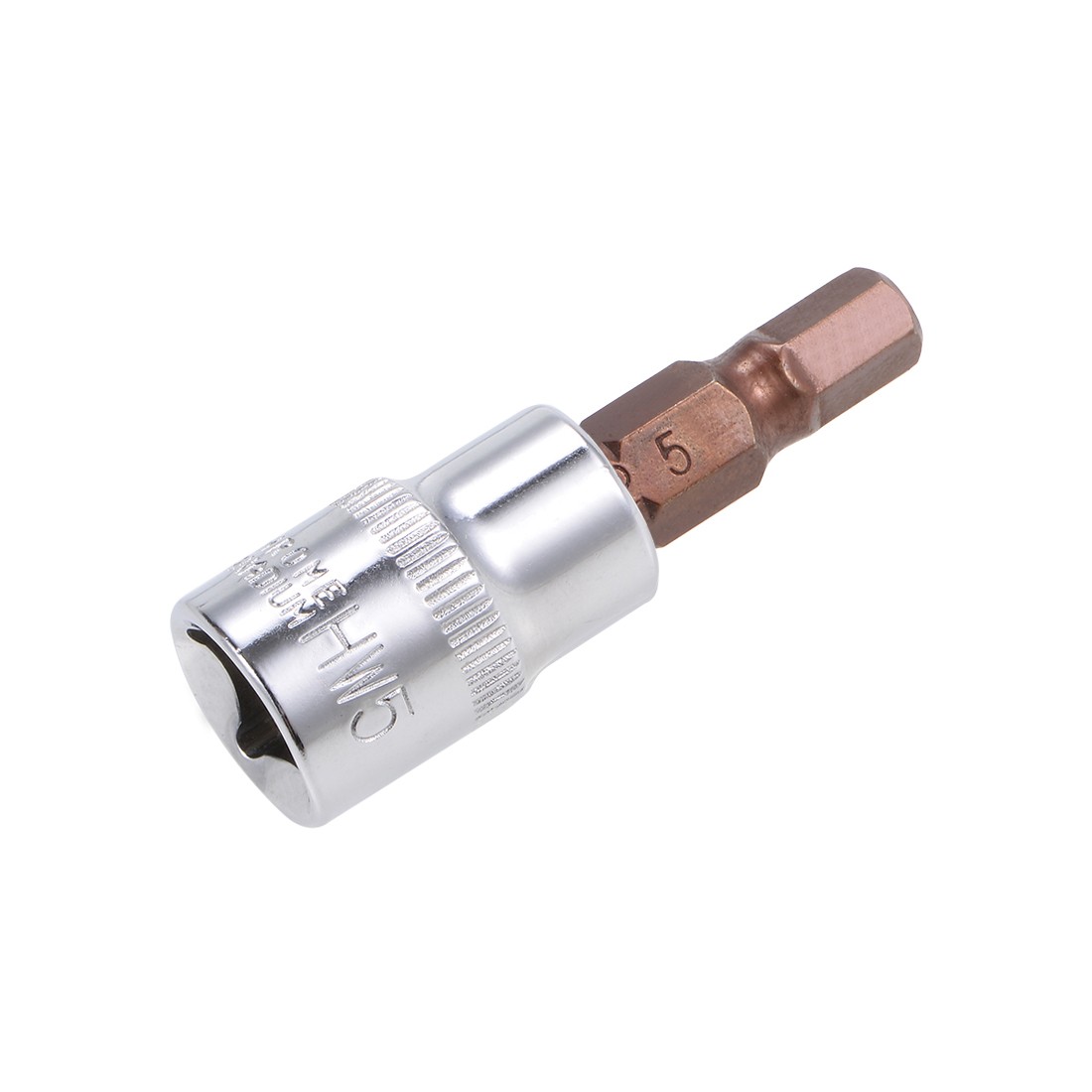 Standard Metric 1/4" Drive x 5mm Hex Bit Socket S2 & Cr-V Steel 3Pcs