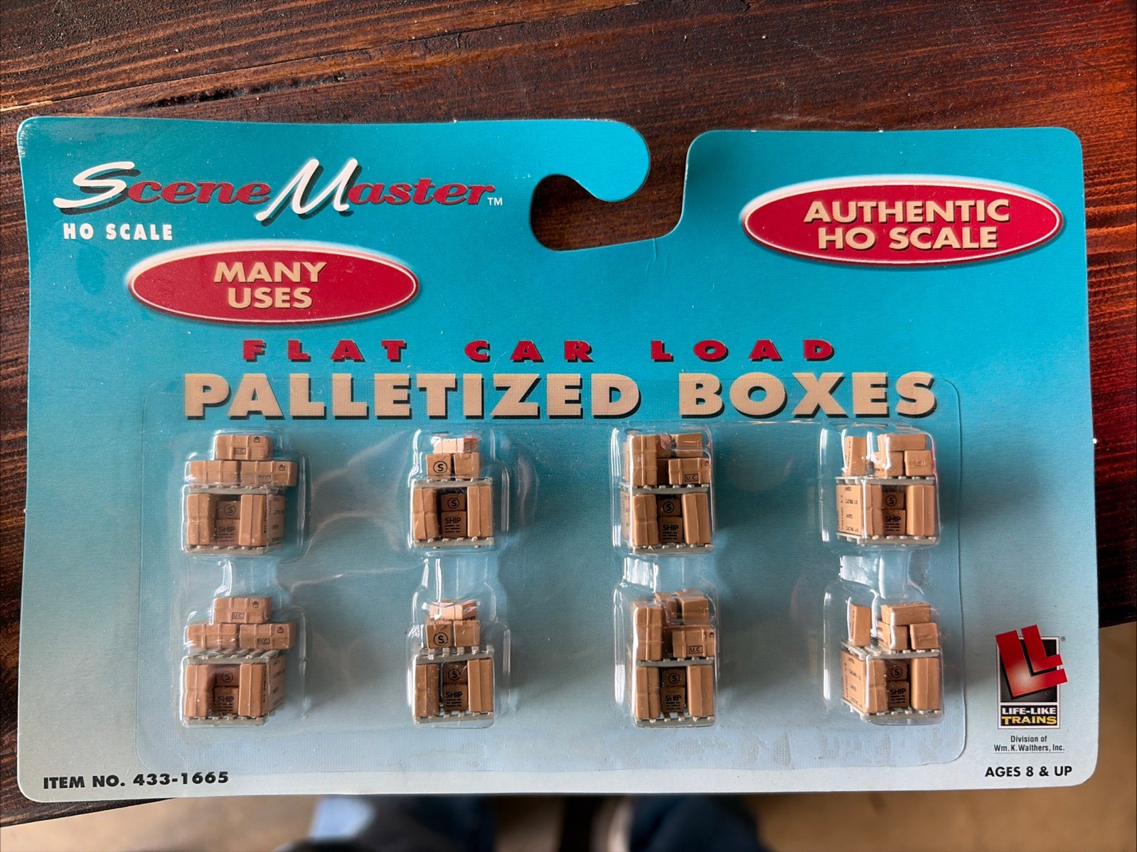 Life Like Trains Scene Master Flat Car Load PALLETIZED BOXES HO Scale NIB