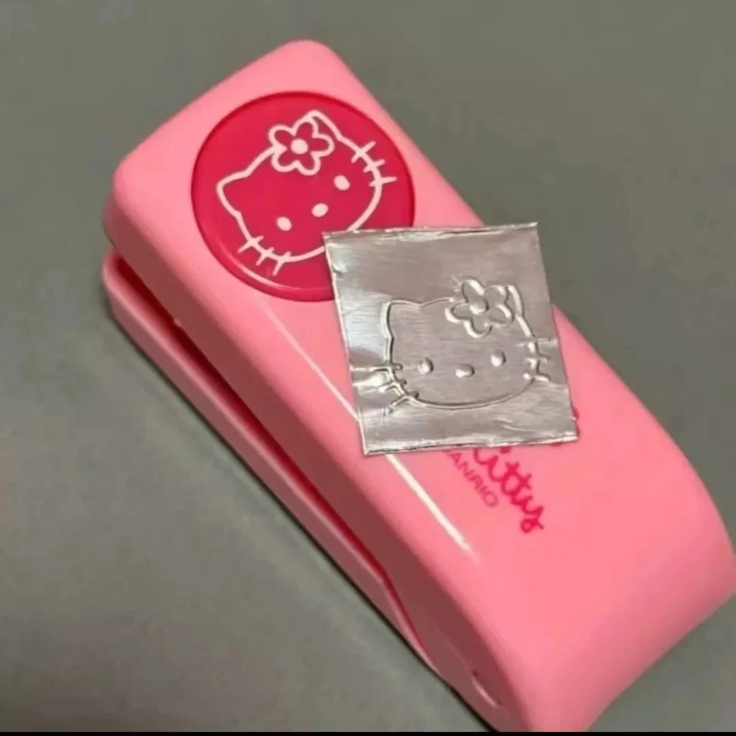 1pc Sanrio Hello Kitty Metal Embossing Stapler Punch Kawaii School Stamp Gift