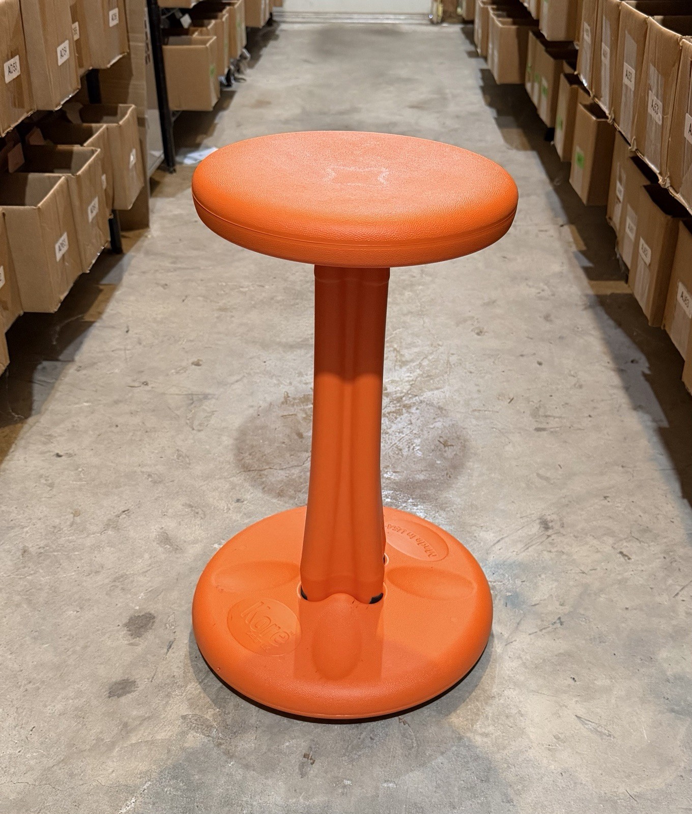 Kore Design Orange Pre-Teen Wobble Chair Stool KOR602 Active Sitting 18.7”