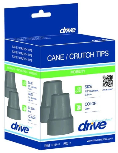 DRIVE  Gray  Cane/Crutch Tip HD 7/8" 22mm diameter 1 pc
