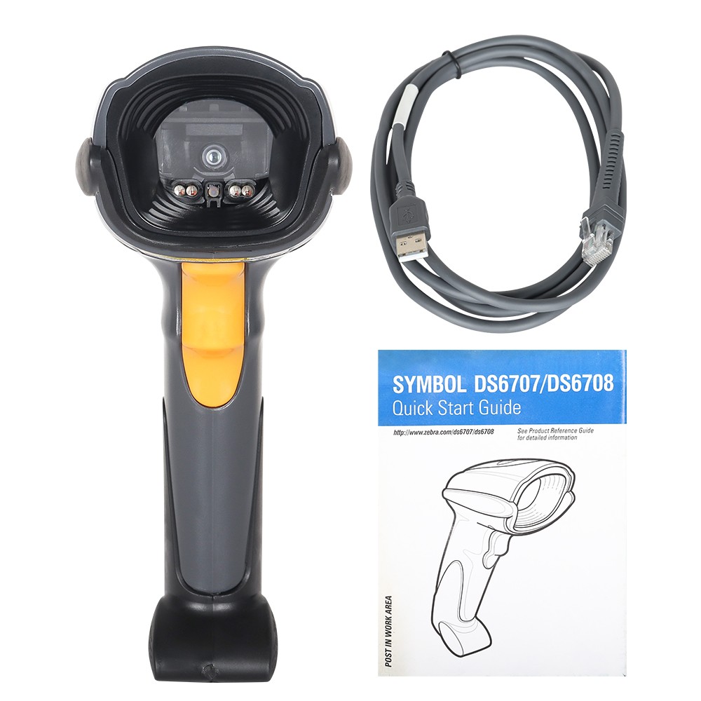 Symbol DS6707-DC20007ZZR Handheld 1D 2D Barcode Scanner Reader With USB Cable US