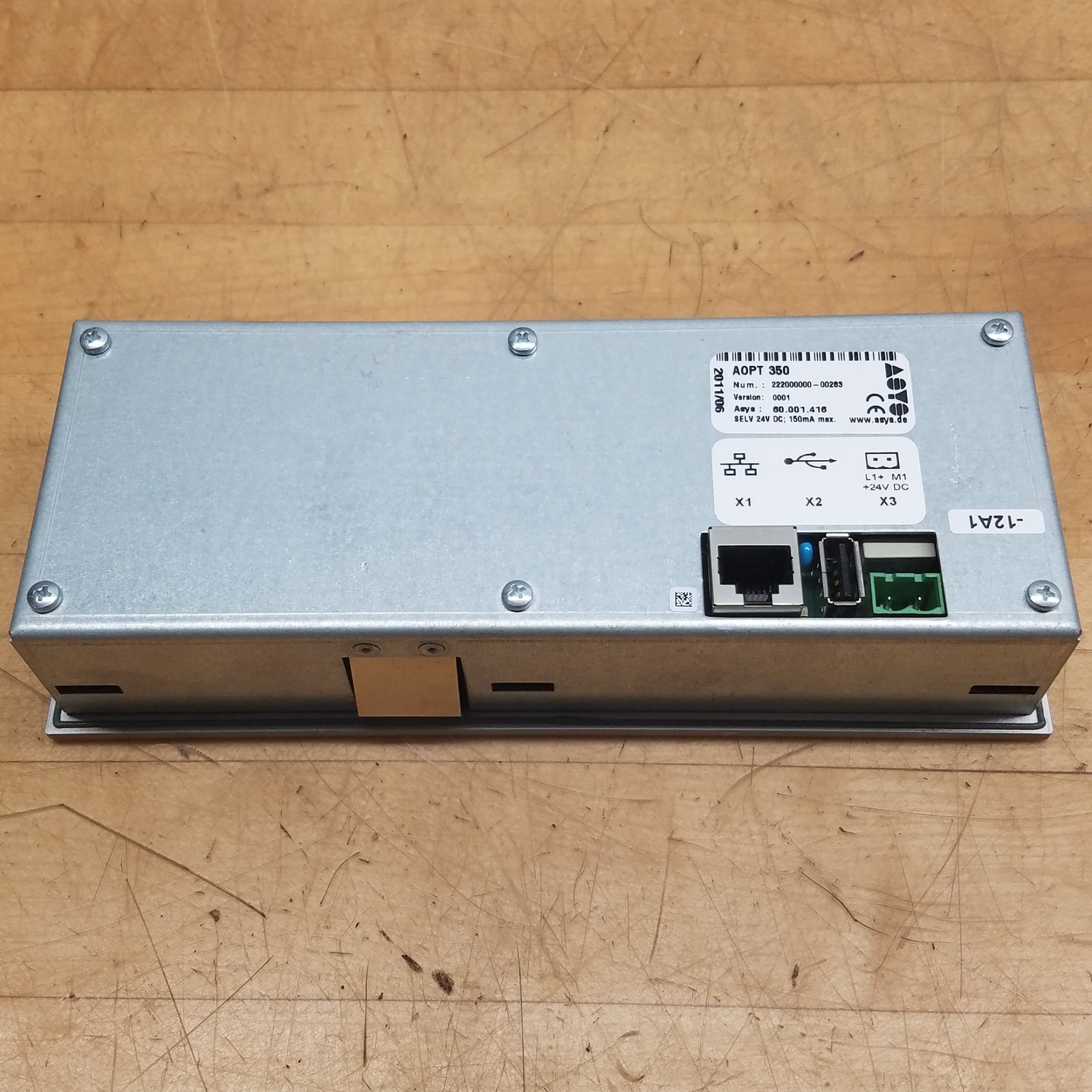 ASYS Group AOPT 350 Version 0001 HMI Operator Interface Panel, 24VDC, 150mA Max