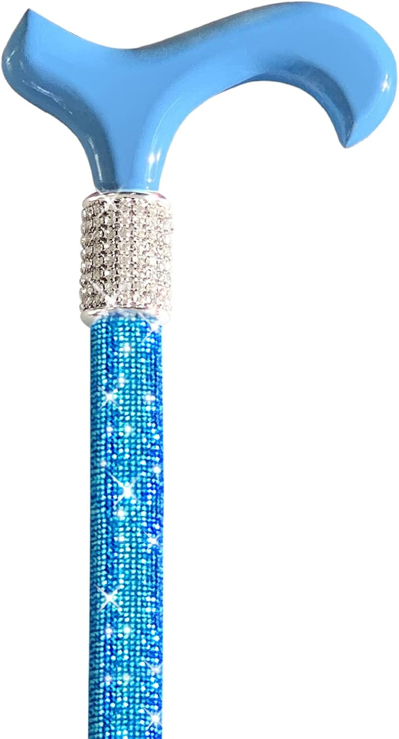 Blue Skies Lightweight Crystal Rhinestone Bedazzled Fashion Cane - Fashionable W