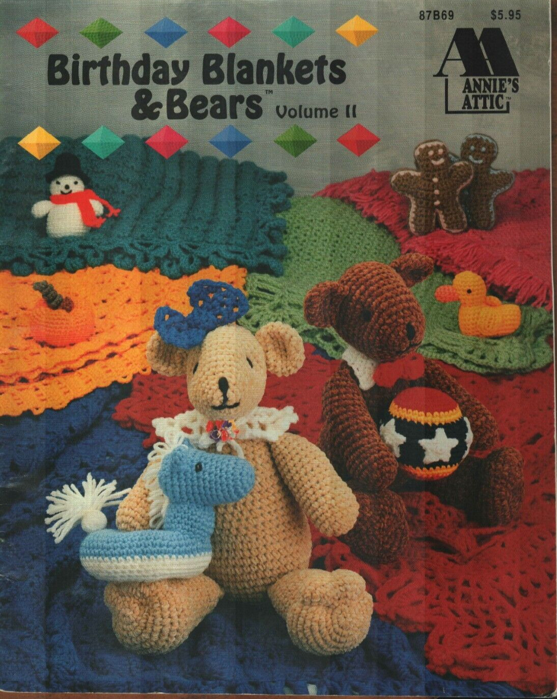BIRTHDAY BLANKETS & BEARS VOLUME II ANNIE'S ATTIC CROCHET PATTERN BOOK