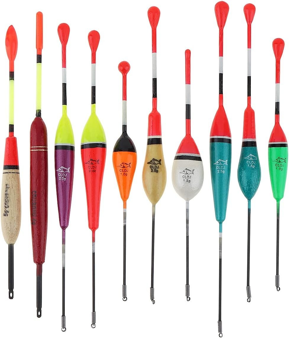 Origlam Fishing Float and Bobber - Trout Wood Slip Spring Oval Stick for Fishing