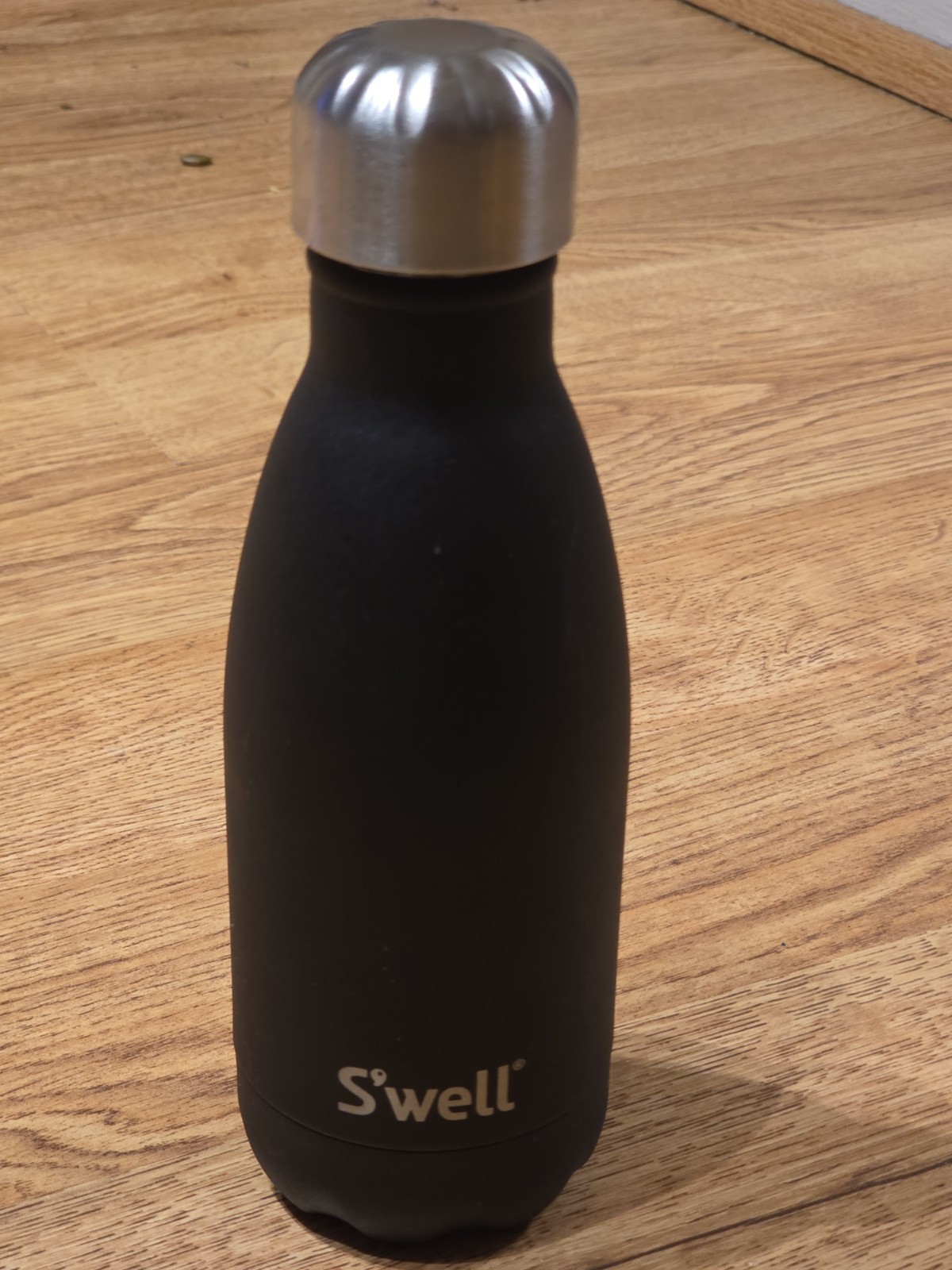 S'well 9oz Insulated Stainless Steel Water Bottle - Onyx Black Matte - New Flask