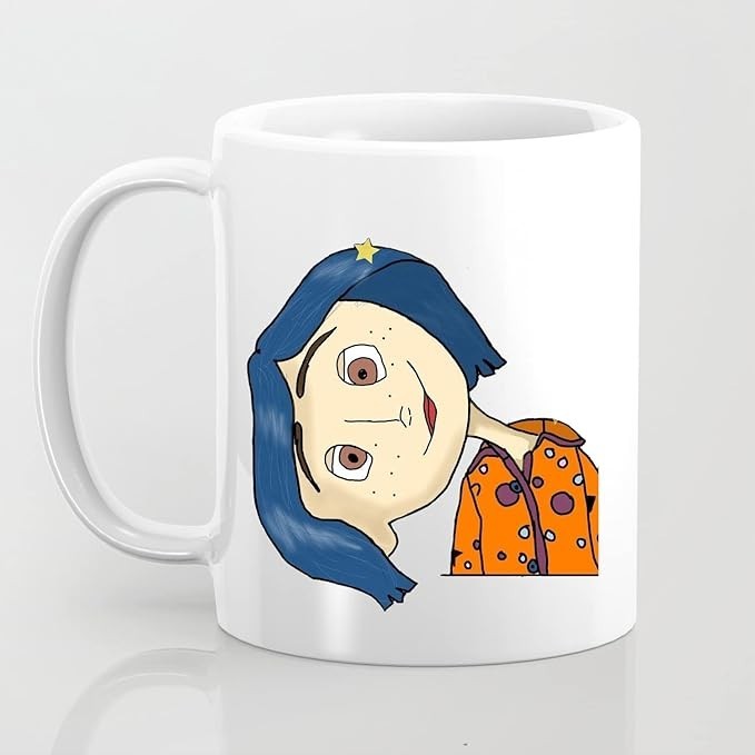 Coraline Mug - Funny Halloween Coffee Cup Gift - Birthday Mug for Fans 11oz