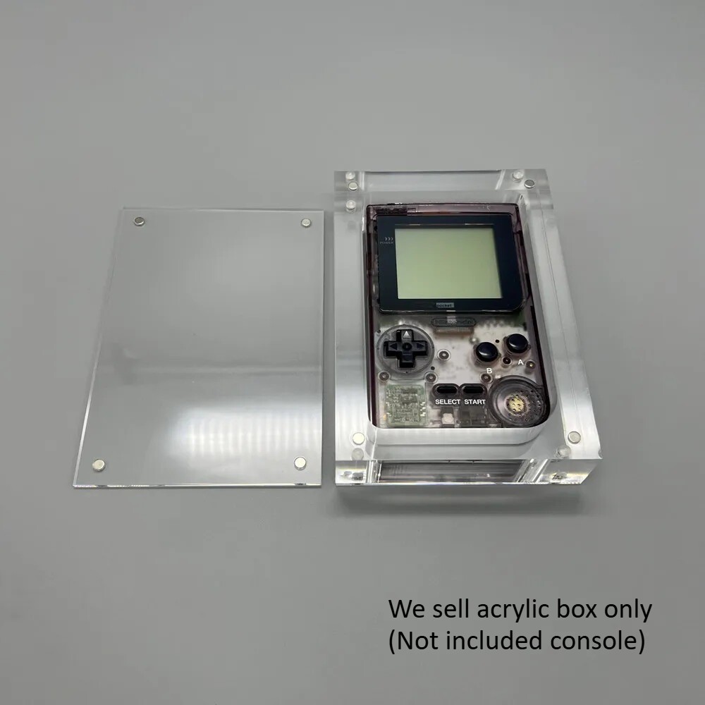 For Nintendo GameBoy Pocket GBP Console Clear Acrylic Magnetic Display Show Box