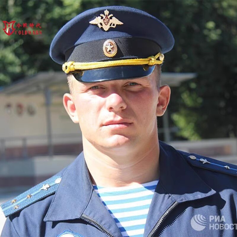 Large Brim Cap Soviet Military Army Officer Visor Peaked Hat Navy Blue Unifrom