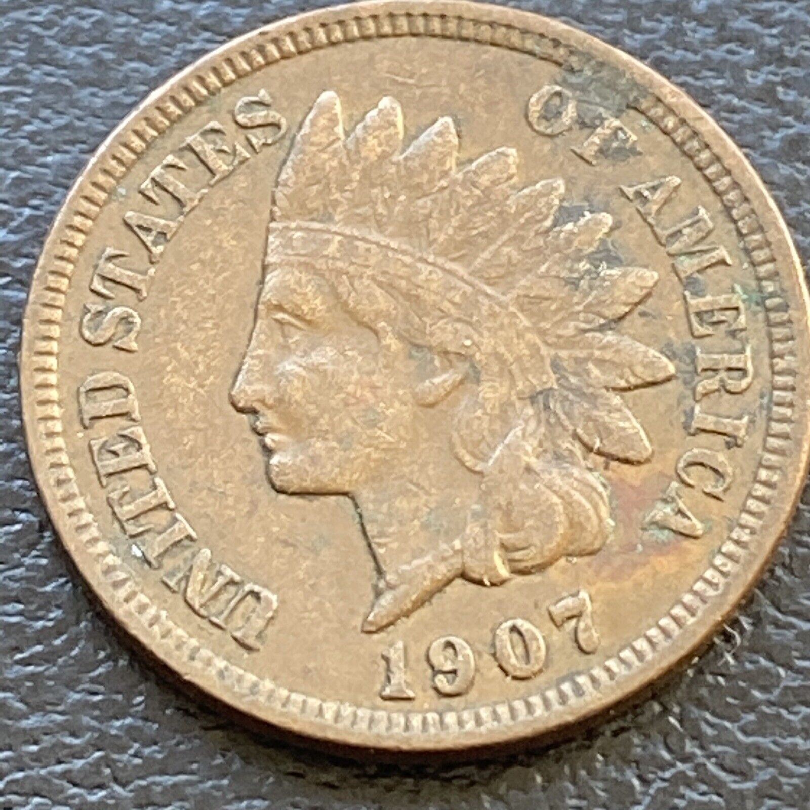 1907 Indian Head Cent 1c Higher Grade VF - XF #29859