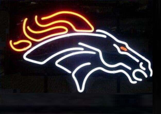 New Denver Broncos Neon Light Sign 20"x16" Beer Cave Gift Lamp Bar Glass Artwork
