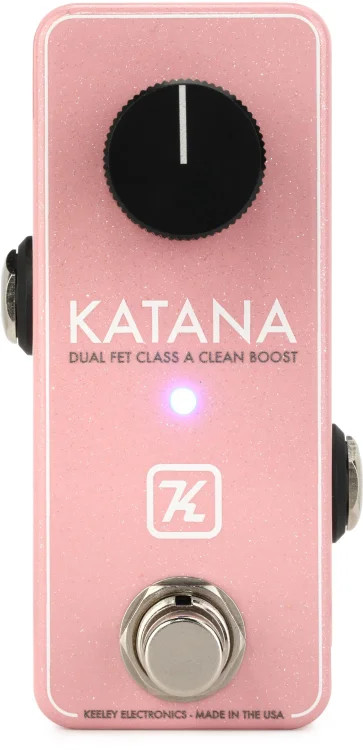 Keeley Mini Katana Clean Boost Pedal - New Light Pink, Sweetwater Exclusive
