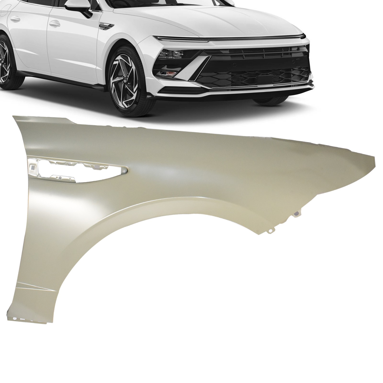 Front Fender Steel Right For Hyundai Sonata 2024-2025 66320L1500 Passenger Side