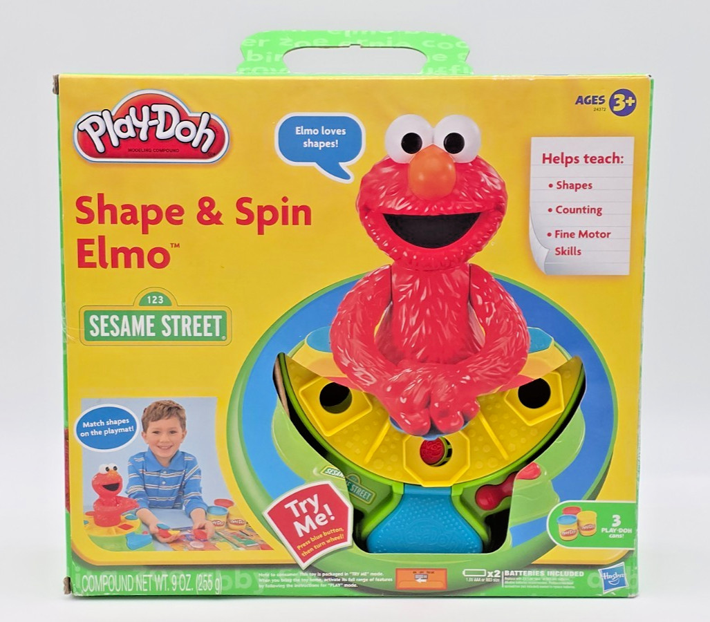 Sesame Street Play-Doh Shape & Spin Elmo Playset Hasbro 2010 Brand New