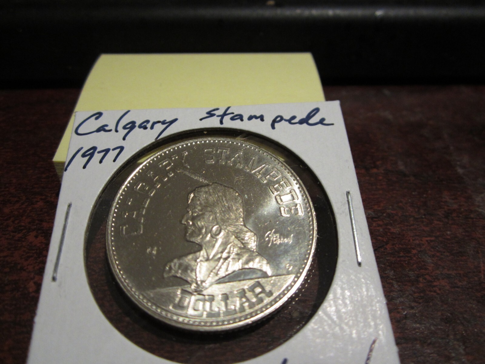 1977 - Calgary Stampede - Horseshoe - Commemorative - Canada Trade Dollar