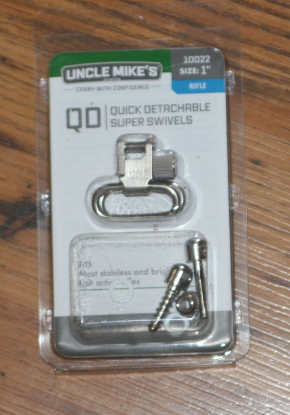 Uncle Mike's QD Quick Detactable Super Swivels 1" Size - #10022 - Silver