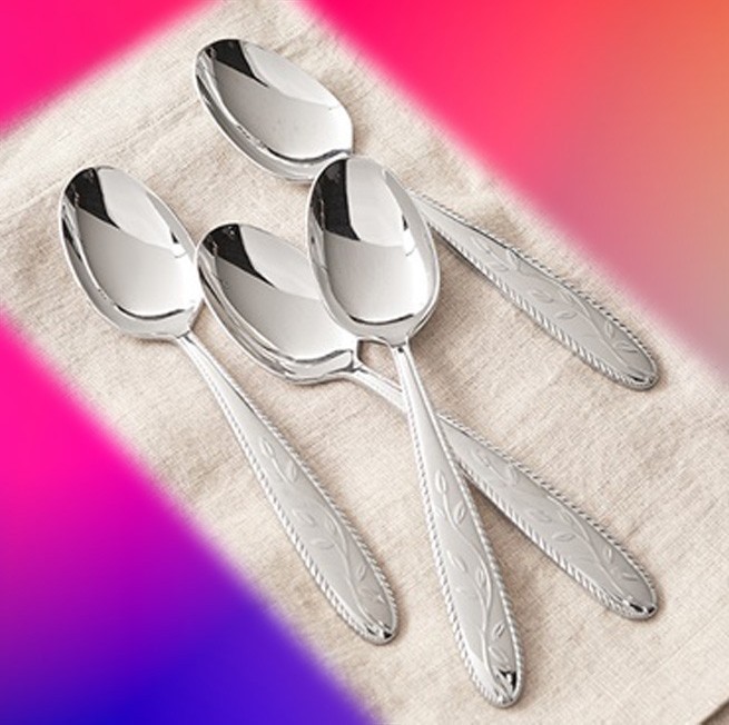 Princess House Amalia 4 Piece Dinner Spoon Tablespoon (3407)