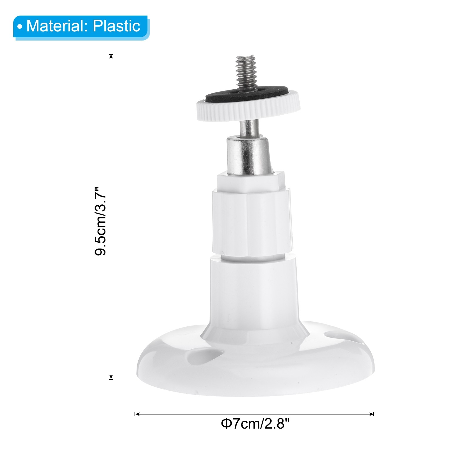 1 Pack Wall Mount Security Camera Bracket 3.7" Mounting White, Plastic