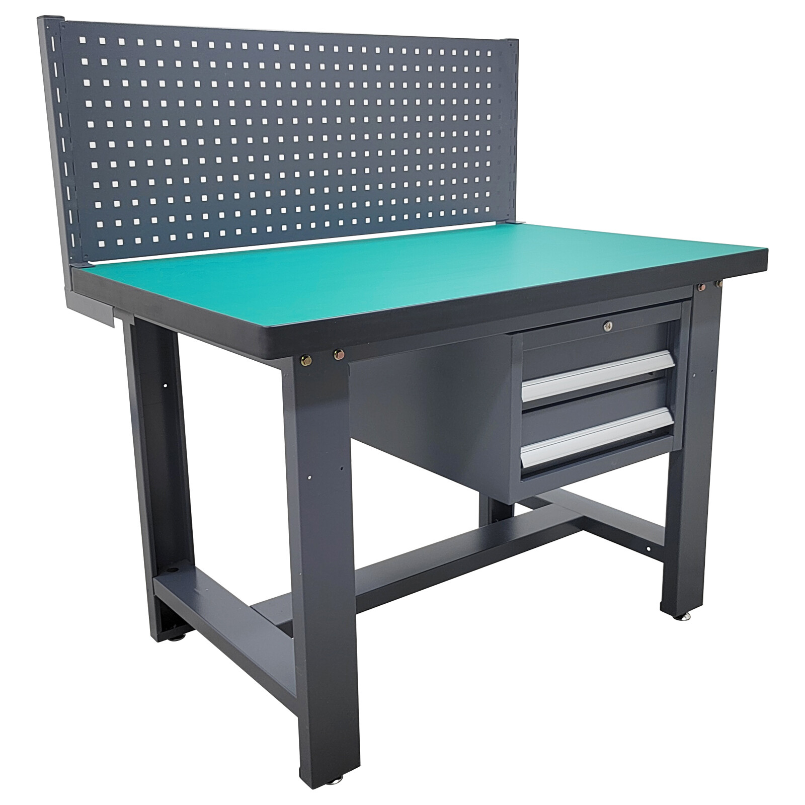 Anti-Static Assembly Line Work Table Workbench 1T Load with 2 Drawers 47x29.5''