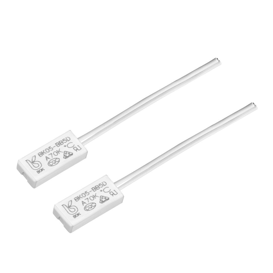 Thermostat, 70℃ N.O 2A Plastic Bimetal Temperature Control Switch 2pcs