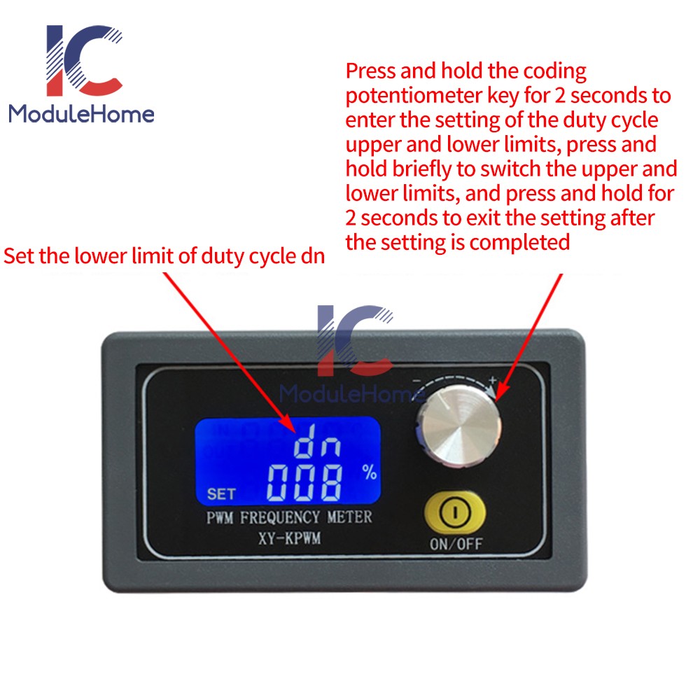 Adjustable PWM Pulse Frequency Duty Cycle Square Wave PWM1 Signal Generator