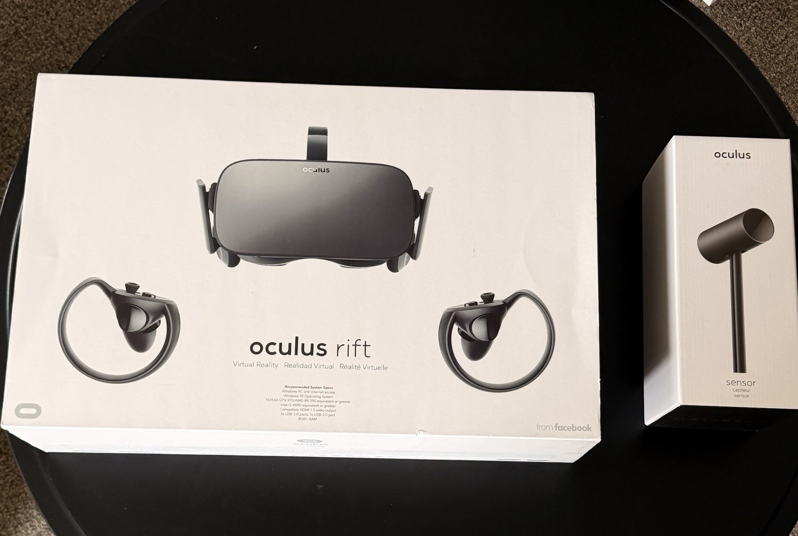 Oculus Rift CV1 VR Headset Bundle w/ Touch Controllers + 3 Sensors Complete