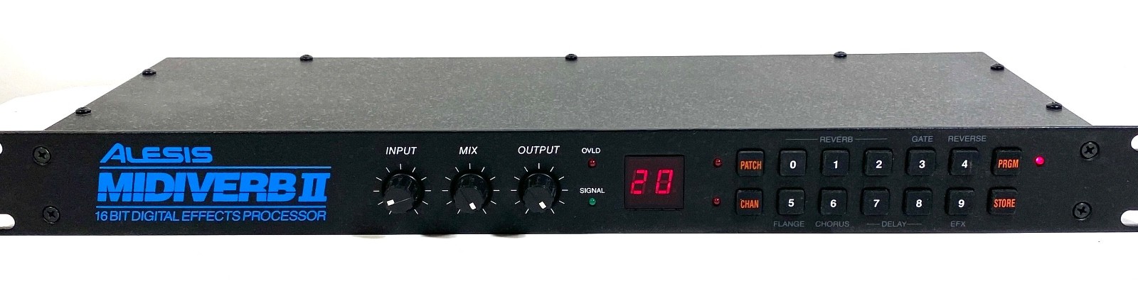 Vintage Alesis Midiverb II Digital Reverb/Delay Rack Unit - Fully Functional