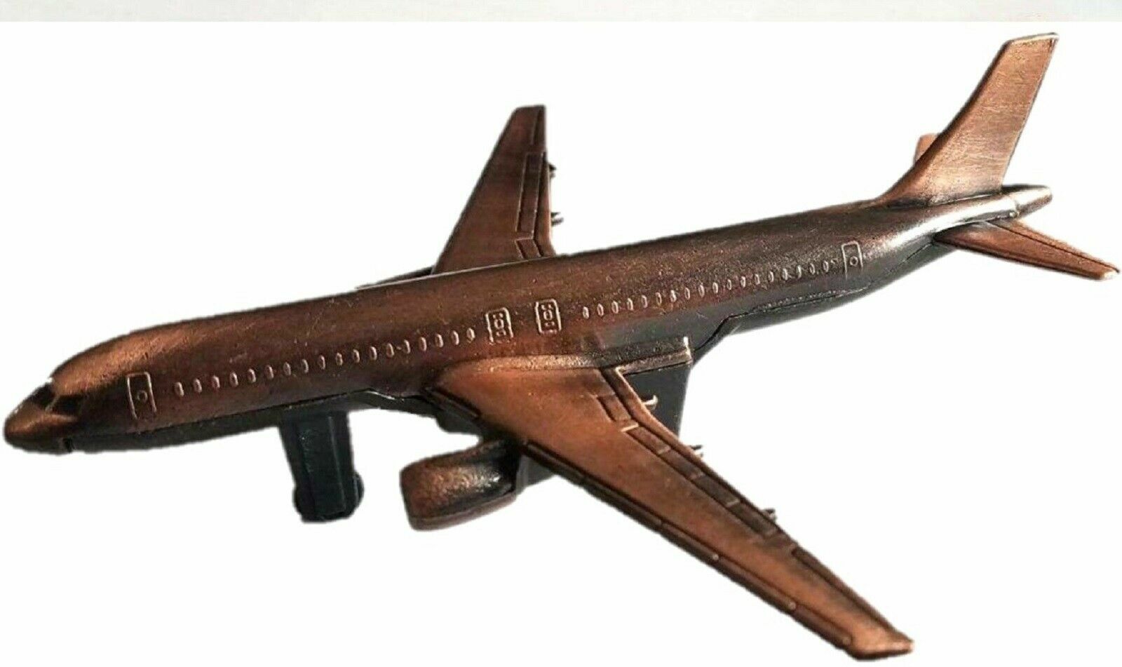 PASSENGER AIRPLANE BRONZE DIE CAST METAL COLLECTIBLE PENCIL SHARPENER NEW / BOX