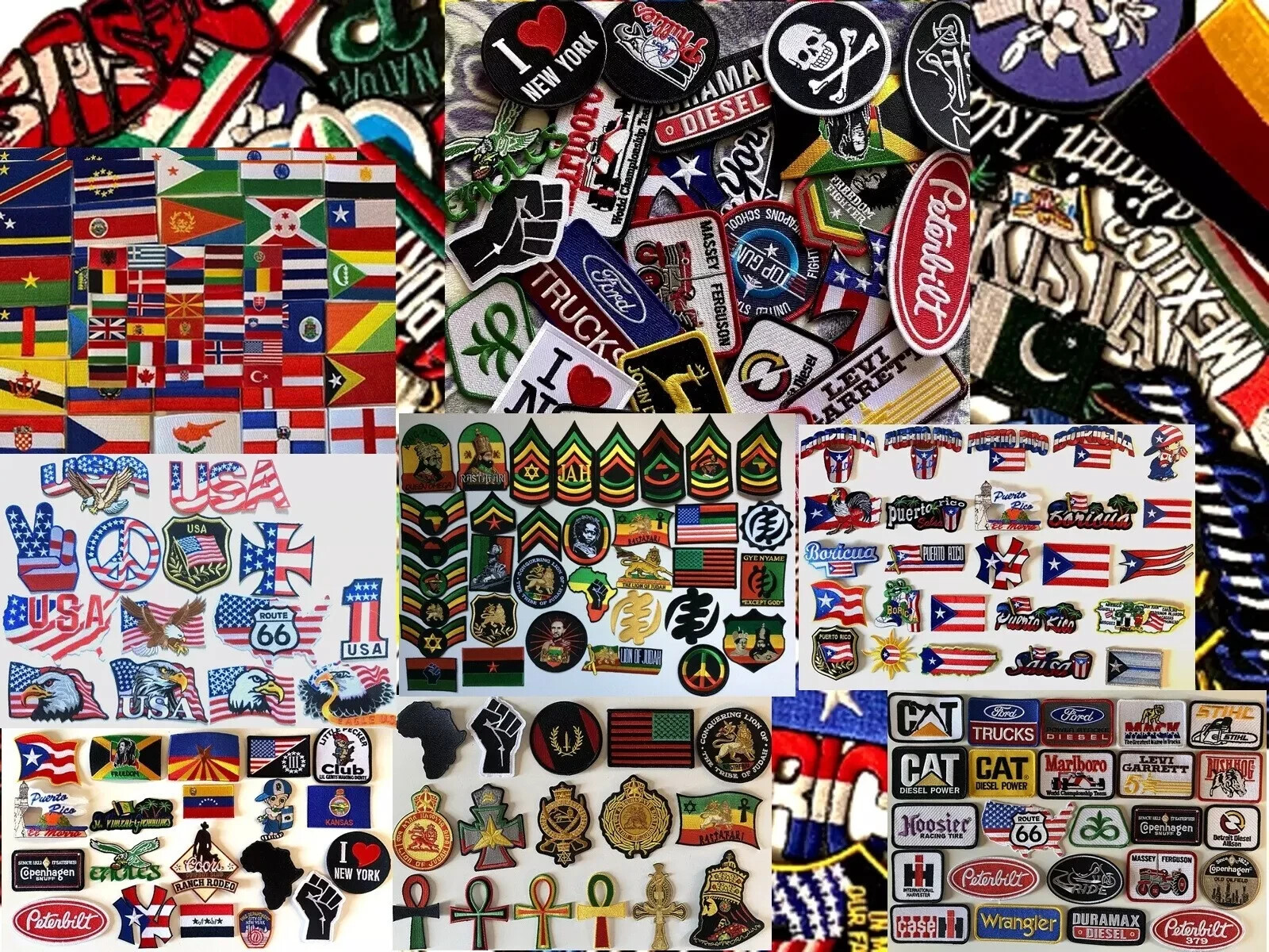 20 Pcs/lot Random Mix High quality Sew-on Iron-on Embroidered Patches-