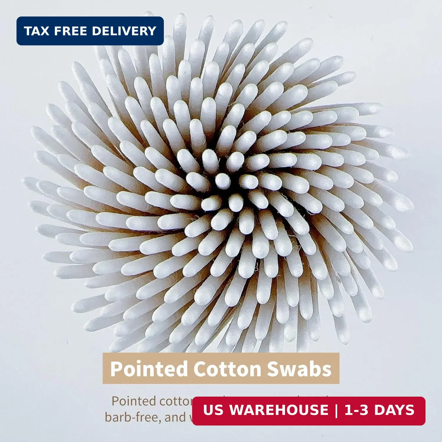 600PCS Pointed Cotton Swabs -4 Inch Wood Handle Pointed Tip Head Precision Micro