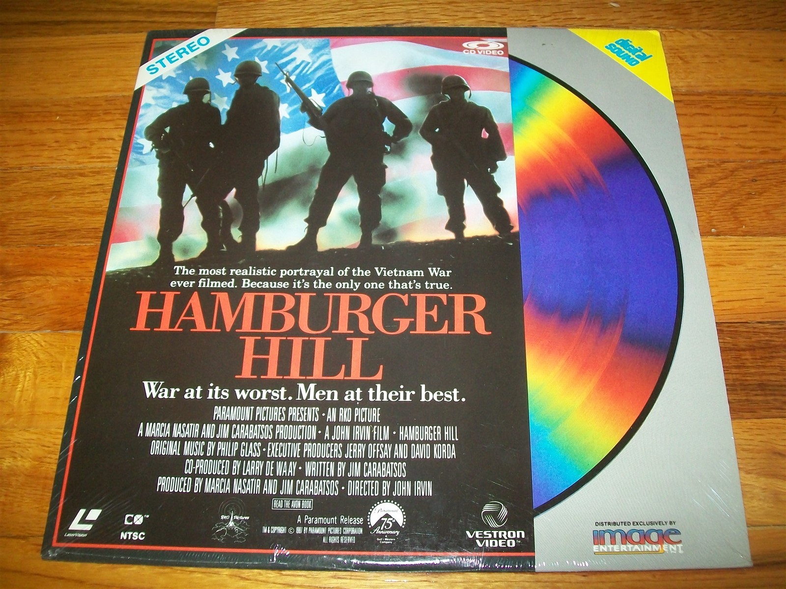 HAMBURGER HILL Laserdisc LD FULL SCREEN FORMAT BRAND NEW VERY RARE GREAT FILM!
