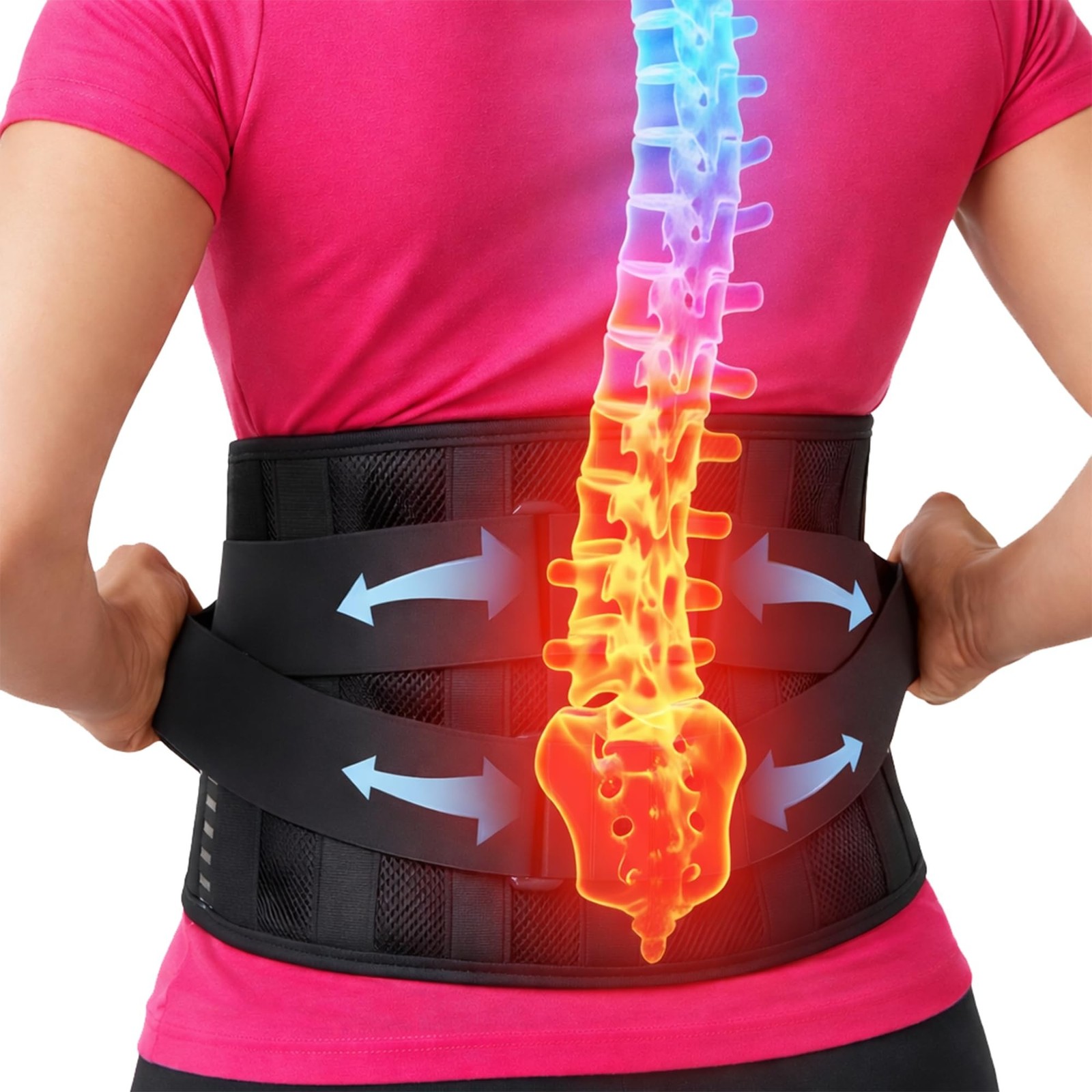 Back Brace for Lower Back Pain Relief | Sciatica Lumbar Support Belt for Men ...