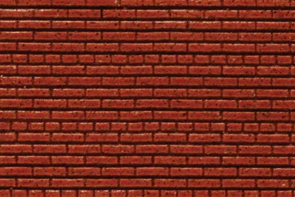 Chooch Enterprises 8623 All Scale Flexible Dark Red Brick Wall Sheet 2-Pack Med