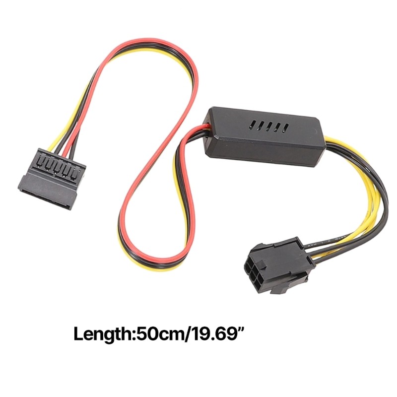 Durable 6PIN to Hard Disk Power Adapter Cable 12V To Voltage Reduction