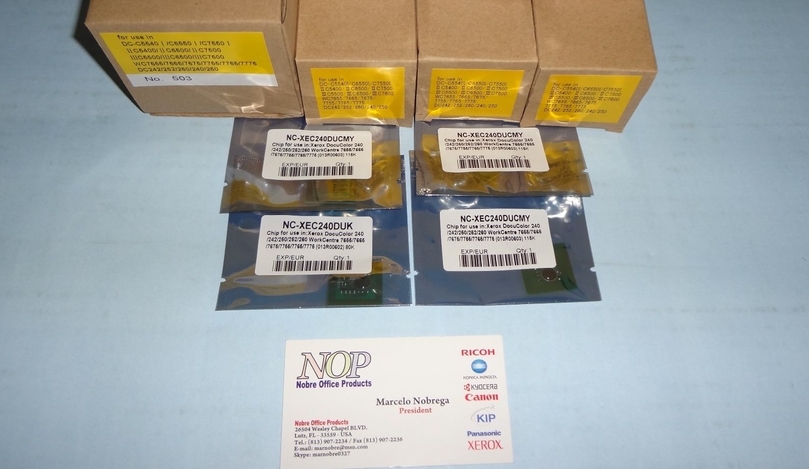 4 Drum + 4 CHIPS 013R00603 13R603 13R602 Xerox DocuColor DC 240 242 250 252 260