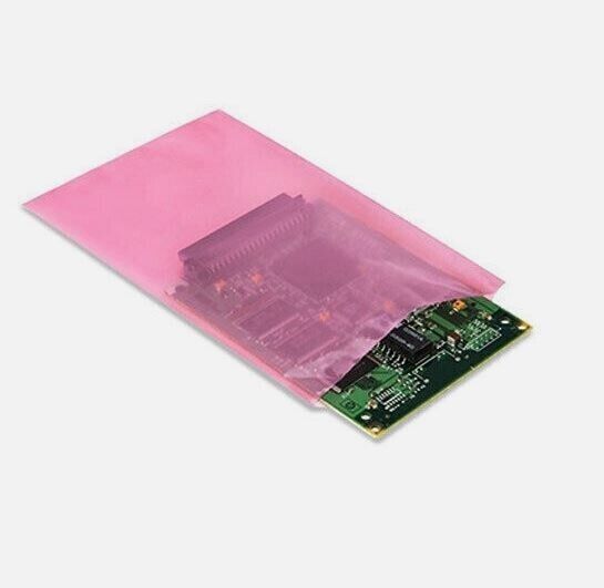 1000 Pack Flat Anti-static Bags 5" x 7" - 2 Mil Large Pink Poly Bag Open Ended