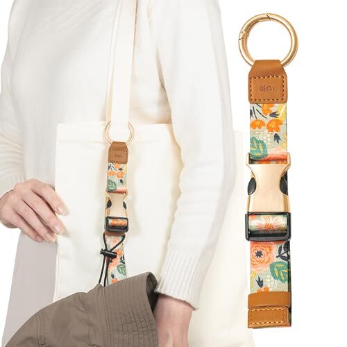 Travel Carry Strap with Ring Hooks and Buckle, Jacket Gripper for Travel, Add