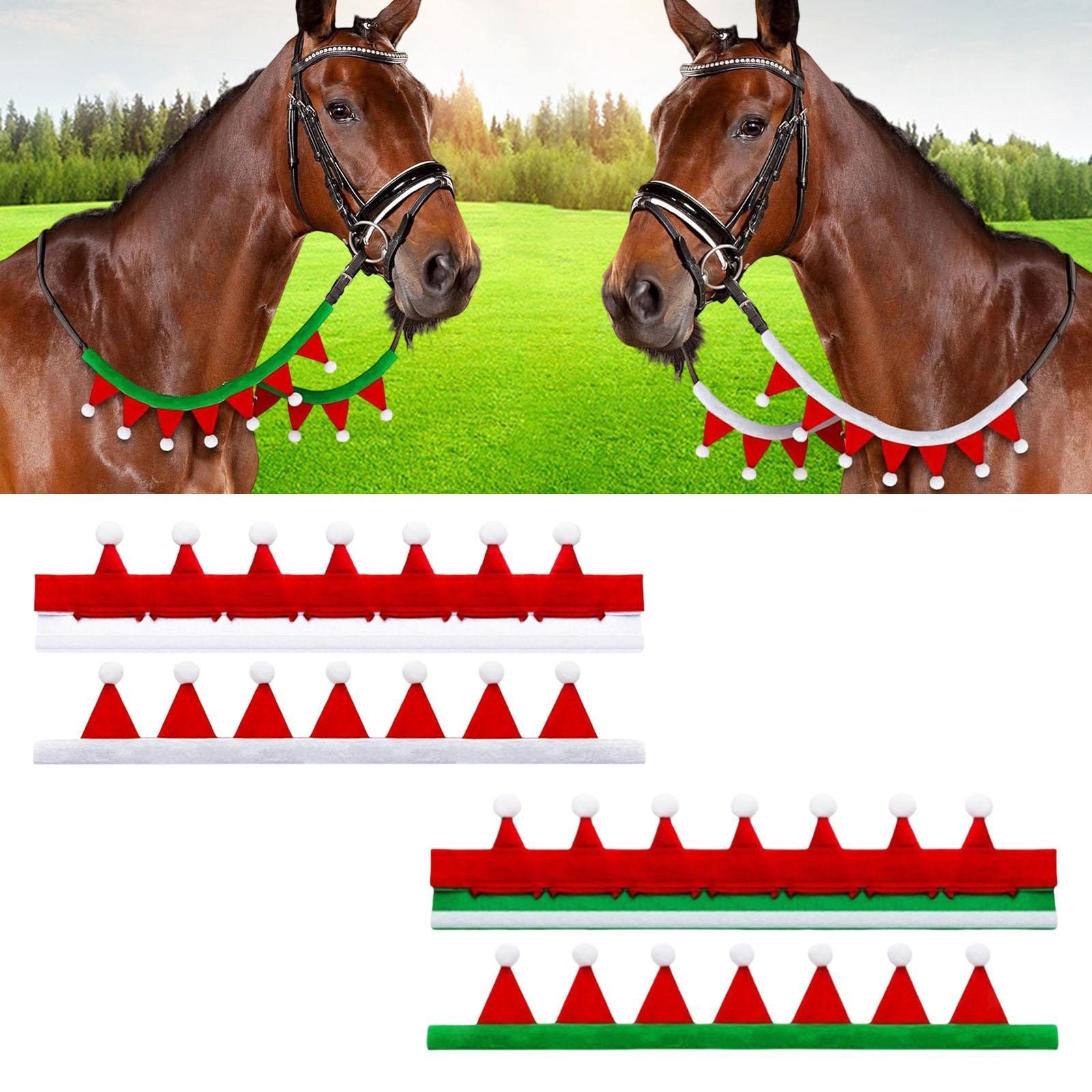 2x Horse Rein Covers Horse Costume Accessories Xmas Horse Decoration