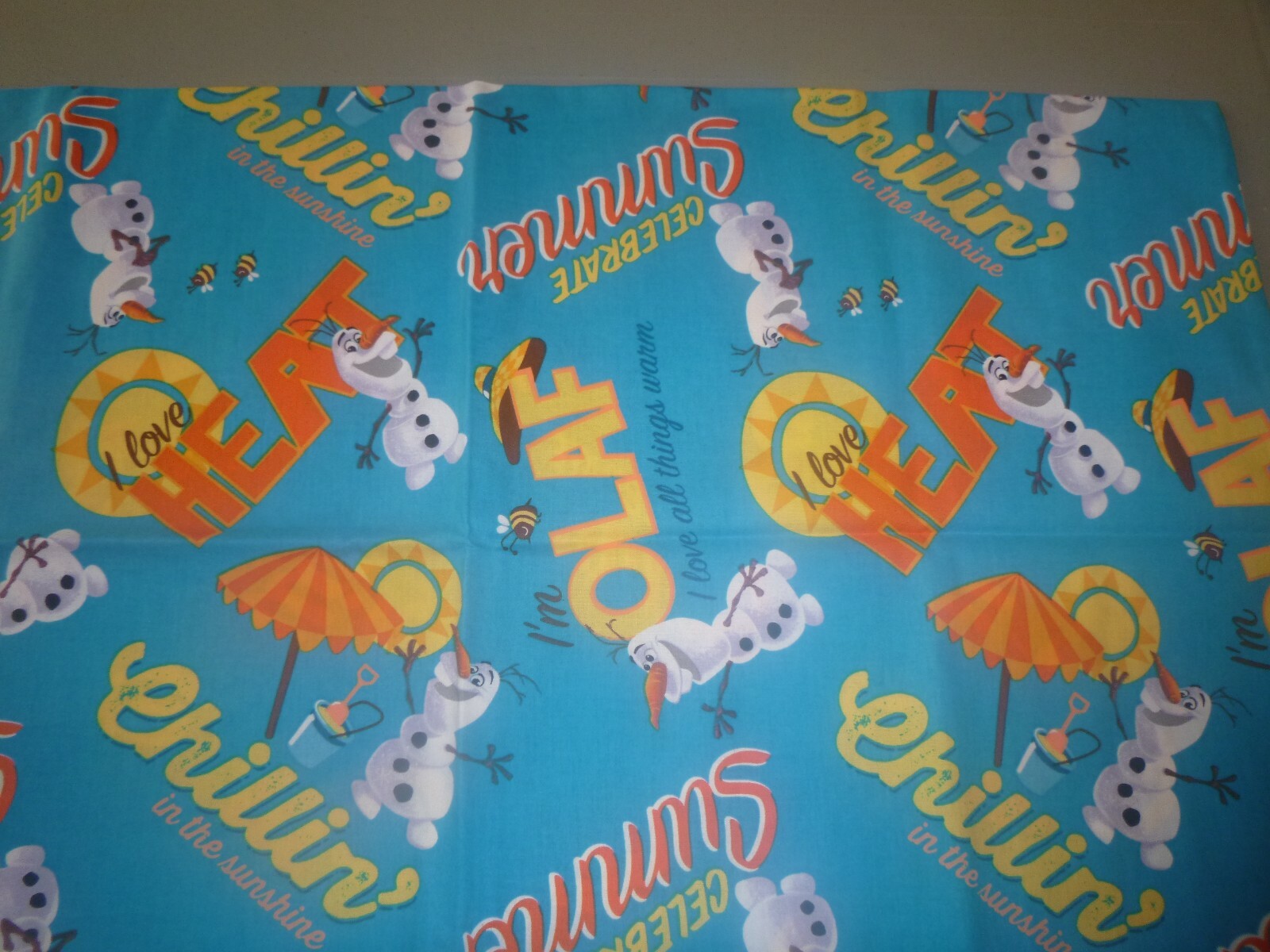 Olaf,Disney Celebrate the Summer Cotton Fabric a standard handcrafted pillowcase