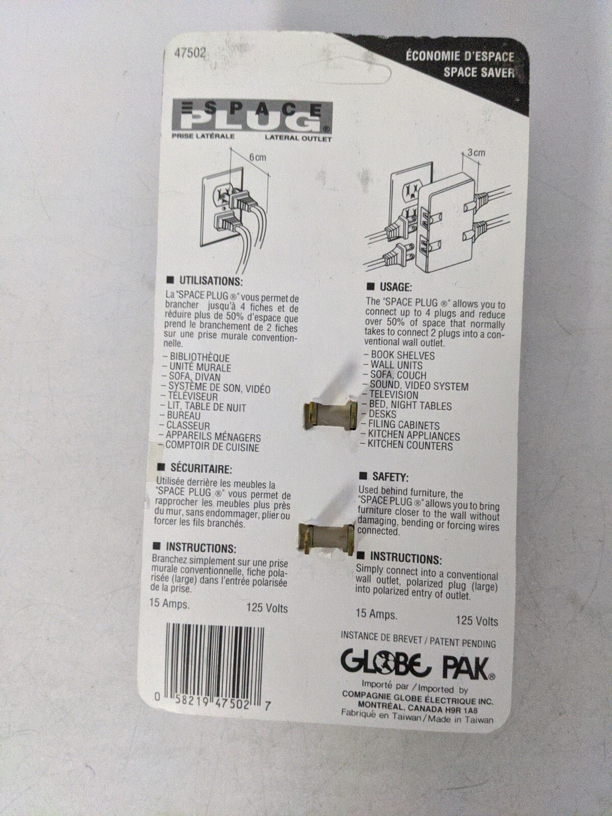 Globe Space Plug • 4 Lateral Outlets