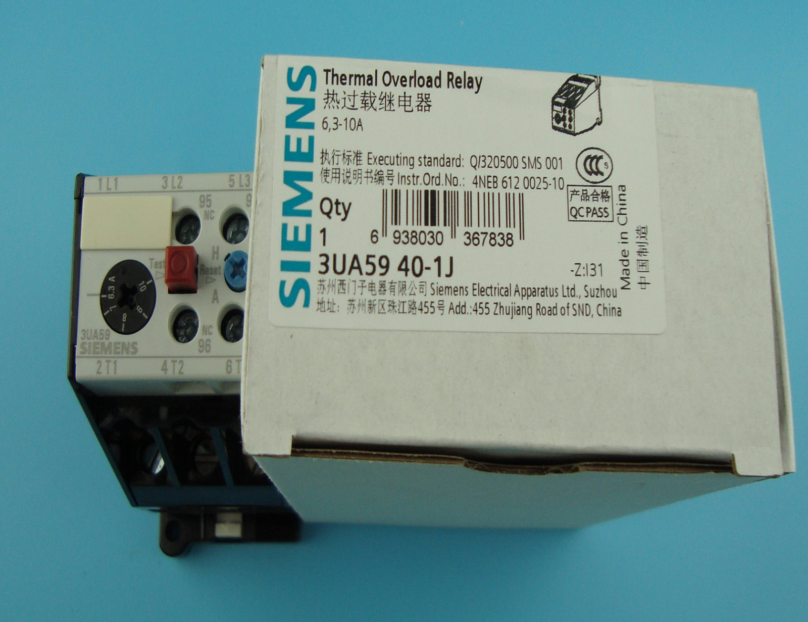 SIEMENS Thermal Overload Relays 3UA5940-1J / 3UA59 40-1J(6.3~10)