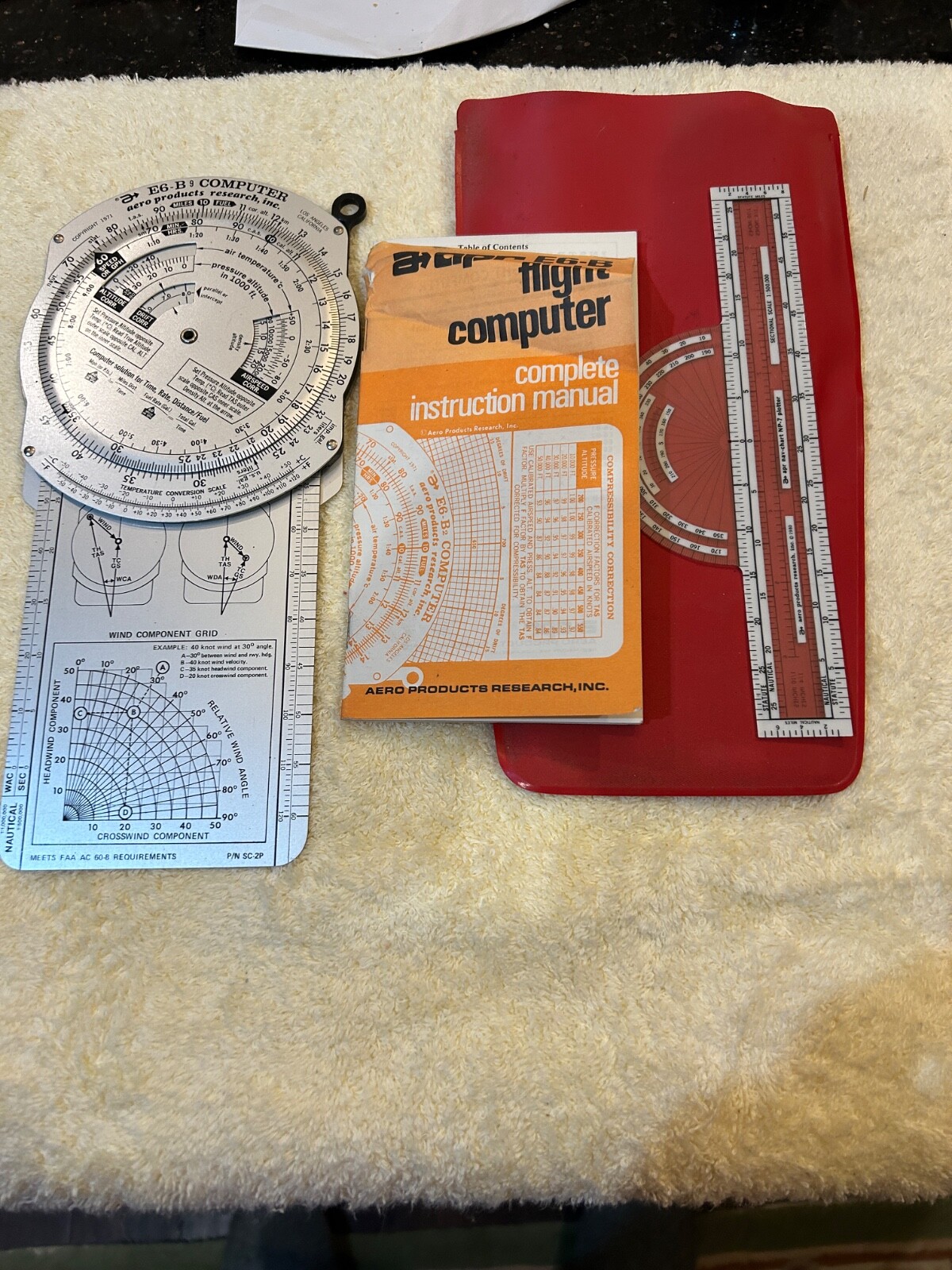 APR AERO Products Research E6-B Flight Computer Manual Vintage Airlearn System