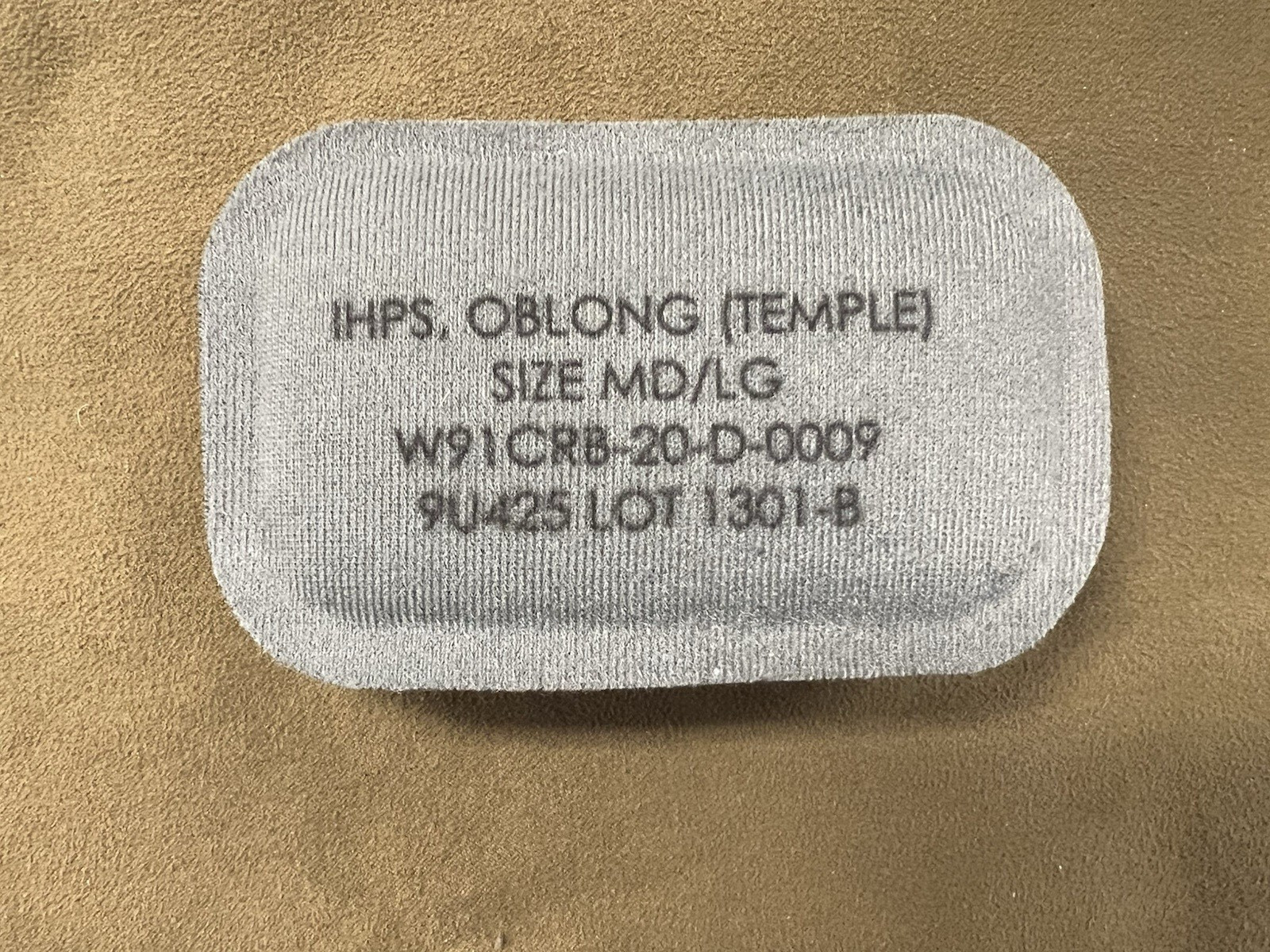 IHPS Integrated Head Protection System Helmet Pad TEMPLE MD/LG # PD 11