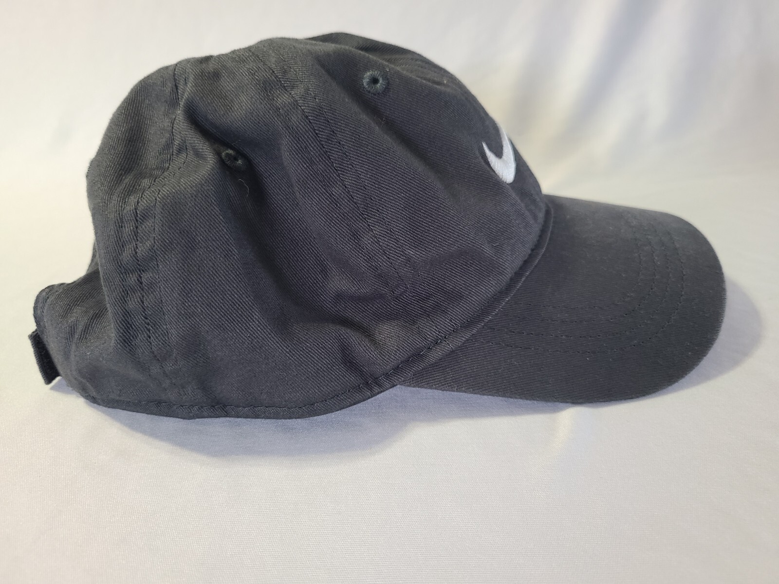 Nike Strapback Hat Toddler Size Gray Adjustable Swoosh Logo Solid Cotton
