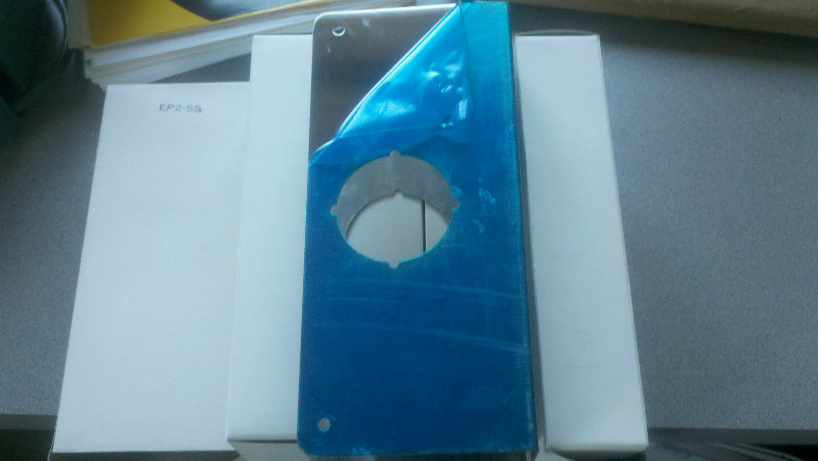 LOCKSMITH DOOR REPAIR WRAP AROUND PLATE W/ REINFORCED BACKPLATE  EP2-SS US32D