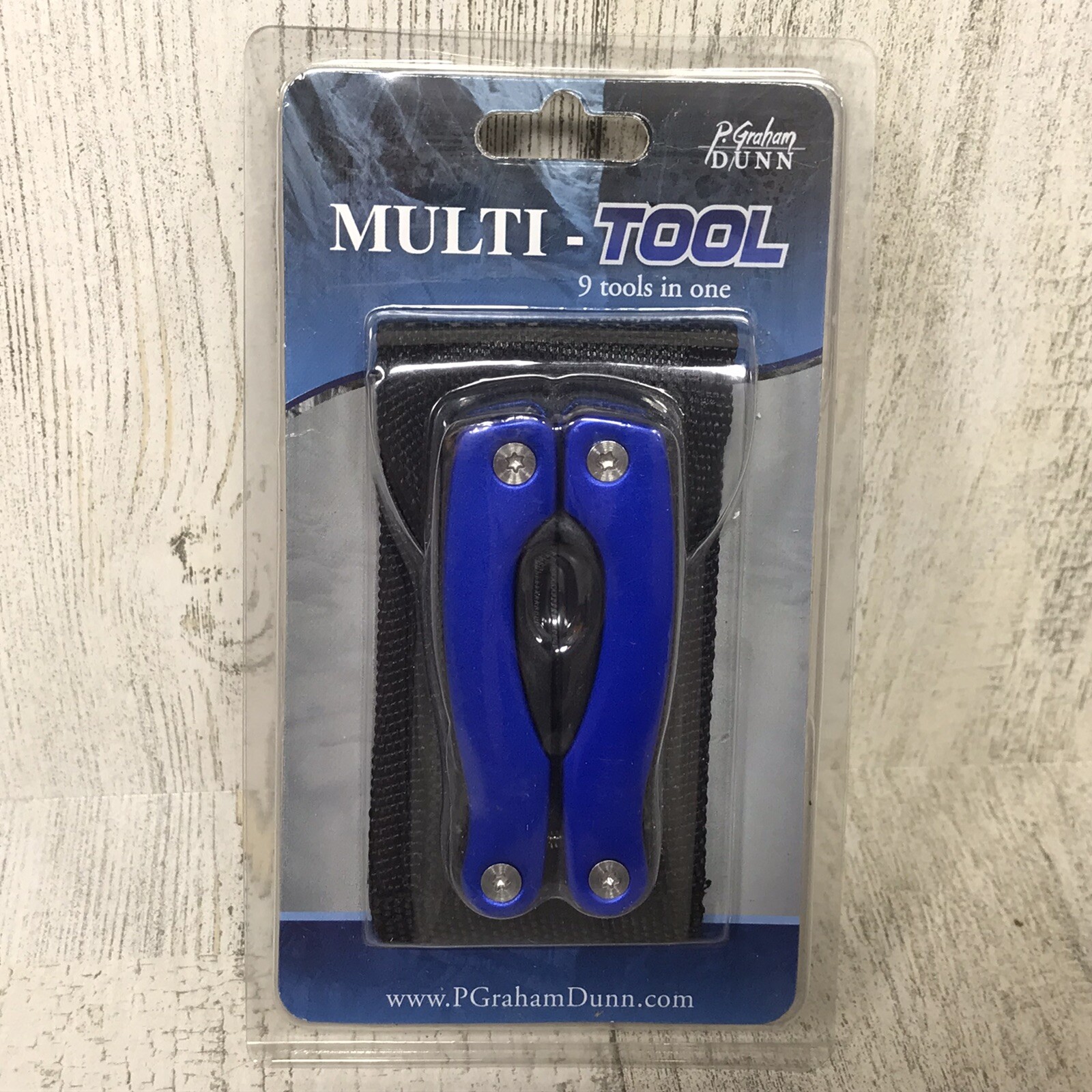 P Graham Dunn - Multi Tool 9 Tools In One w/ Black Case - Blue/Black - NEW