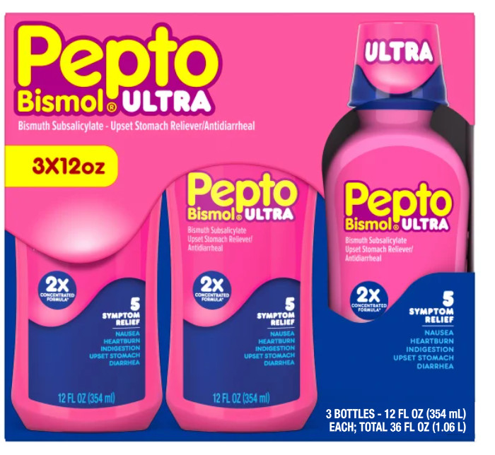 Pepto Bismol Ultra, 5 Symptom Digestive Relief Liquid, 36 Ounces